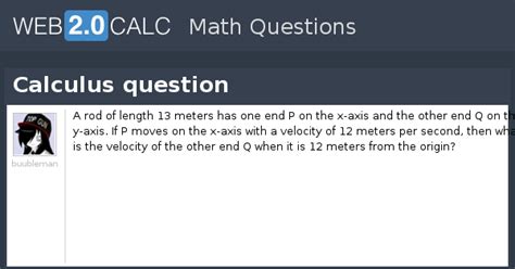 View question - Calculus question