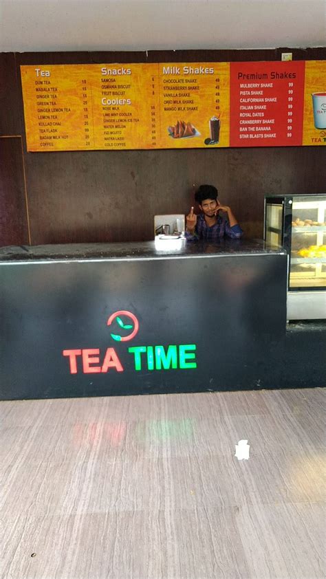 Menu at Tea time, India, WPH9+JX6