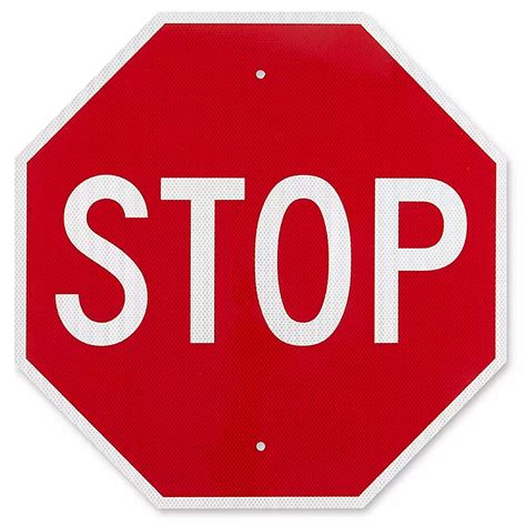 "Stop" Sign - 24 x 24", High-Intensity H-5749 - Uline
