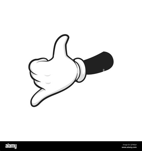 Hand Zeichen Faust mit gestreckten kleinen Finger und Daumen nach oben ...