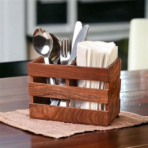Rifa Artism Wooden Cutlery Rack - Silverware Organizer for Kitchen ...