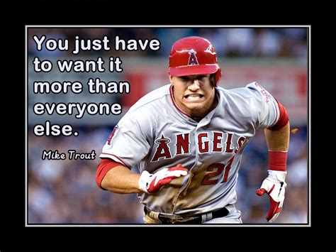 Mike Trout Inspirational Baseball Quote Poster Motivation Wall Art Gift ...