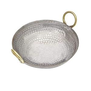 Buy VISMAY'S Heavy Base Iron Hammered Kadhai | Matthar Kadai with ...