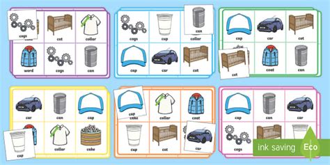 Initial c Sound Bingo - Initial 'e' sound Bingo