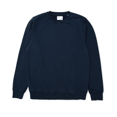 Colorful Standard Classic Organic Crew Neck Sweatshirt (Navy Blue ...