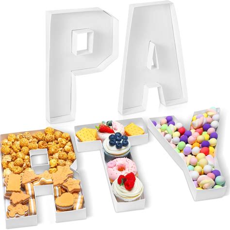 FillTouch 5 Stück 25,4 cm große Party-Charcuterie-Buchstaben befüllbare ...