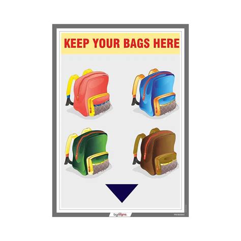 Buysigns.in - Sign on Keep Your Bags Here in English - Hard Plastic ...
