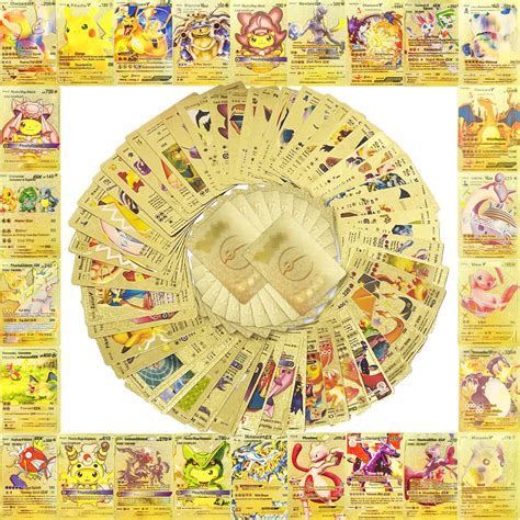 Buy 55PCS Gold Foil Rare Cards TCG Deck Box Including Assorted The ...