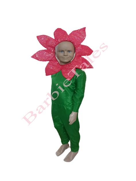 Red Polka Flower Kids Fancy Dress Costume - BarbieTales.com