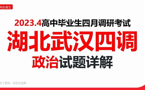 23湖北武汉四调政治精讲 - 哔哩哔哩