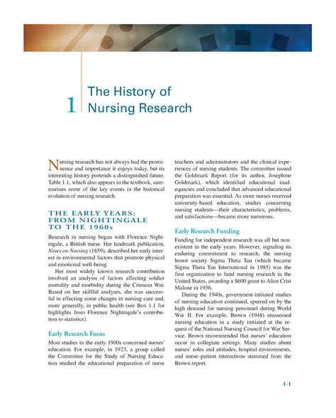 History of nursing research - Table 1, which also appears in the ...