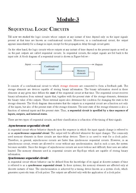 Flipflops - good - Module- SEQUENTIAL LOGIC CIRCUITS Till now we ...