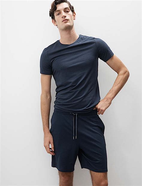 Buy Pima® Cotton Modal Pyjama Shorts at Marks & Spencer