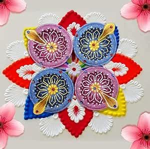 Buy Pure Source India Decorative Terracotta Handmade Design Diya ...