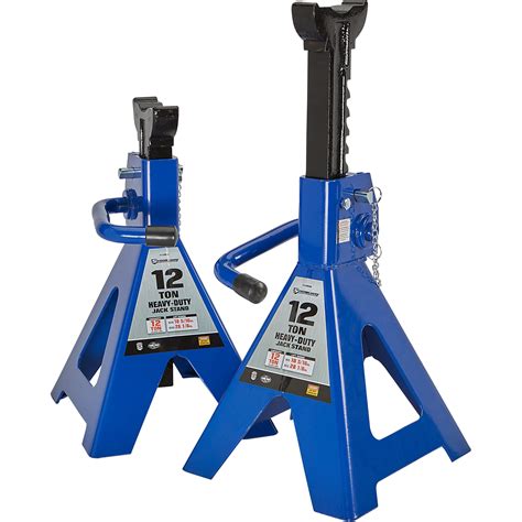Strongway Double-Locking 12-Ton Jack Stands, Heavy Duty Vehicle Safety ...