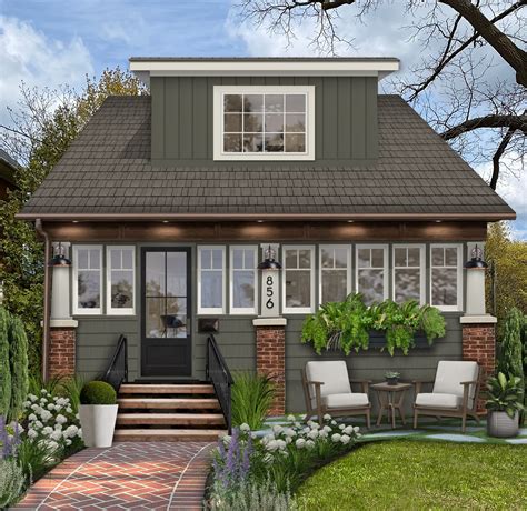 Craftsman Home Exterior Brick Design The Design Finishes In Our Modern