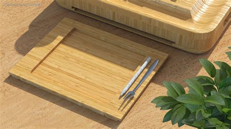 Bamboo Charcuterie Boards Set 3D Model $24 - .max .3ds .blend .c4d .fbx ...