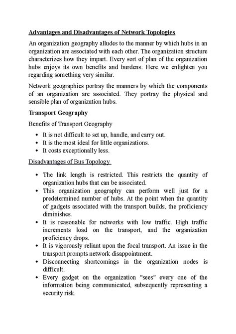 Advantages and Disadvantages of Network Topologies - The organization ...