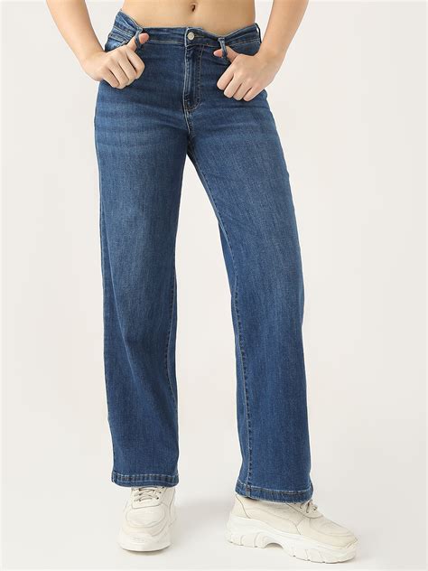 Buy Women High Rise Wide Leg Jeans | Kraus Jeans