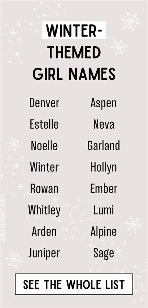 250+ Winter Names for Girls: Top Picks for 2025