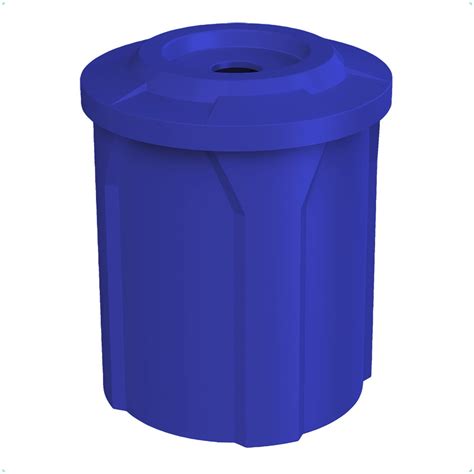 42 Gal. Flat Top School Trash Receptacle with Liner S7102A-02