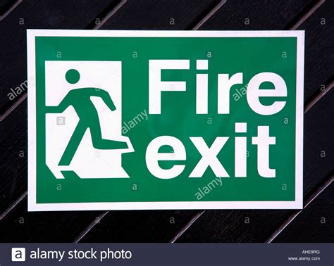Fire Exit sign Stock Photo - Alamy