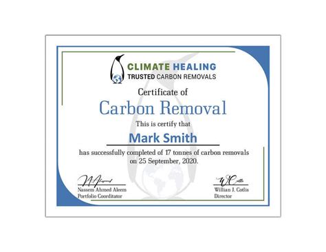 Design of a carbon removal certificate | Freelancer