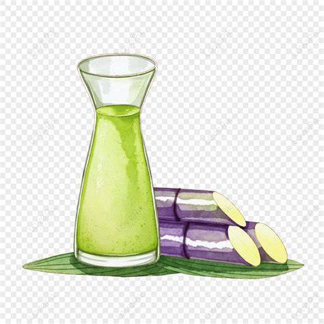 Watercolor Sugar Cane Juice Drink With Sugar Cane Fruit,brazil,fruit ...