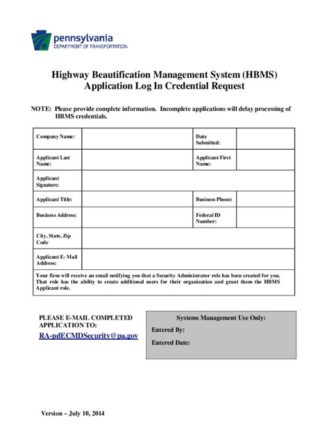 Fillable Online HBMS Login Request Form Fax Email Print - pdfFiller