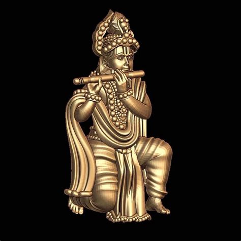 Buy Krishna 3D Model STL File Online - Divine Lord Krishna Sculpture