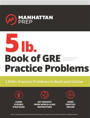 5 lb. Book of GRE Practice Problems Problems on All Subjects, Includes ...