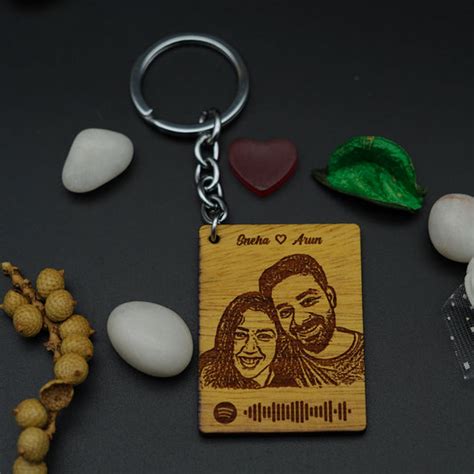 Customized wooden Keychain gift – Picloon
