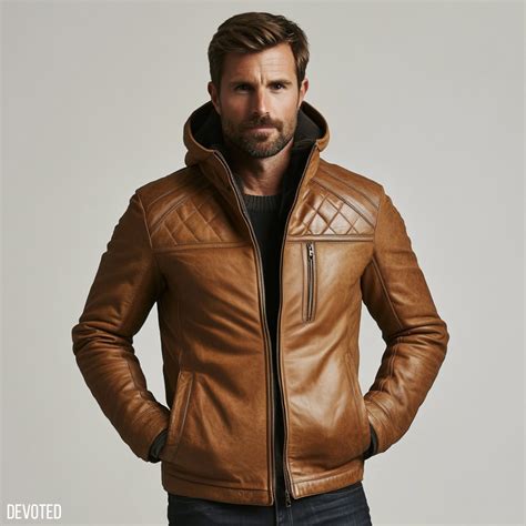 Men's Leather Jacket | Tan brown | Altair jacket by Devoted