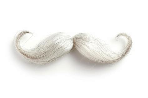Premium Photo | White Mustache Isolated on a White Background