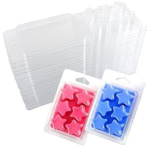 MILIVIXAY 50 Packs Pentacle Shape Clamshells for Tarts Wax Melts-Wax ...