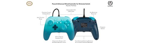 PowerA Enhanced Wired Controller for Nintendo Switch - Aquatic Fantasy ...