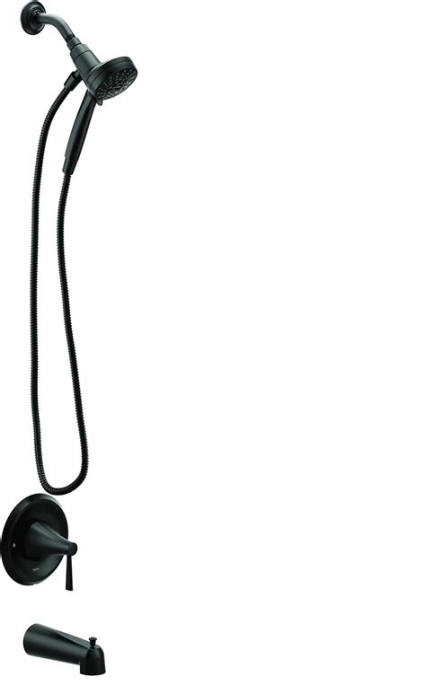 Buy Moen 82021BL Ronan Single Handle Modern Tub and Shower Faucet with ...