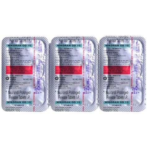 Nikoran OD 10 Tablet 10's Price, Uses, Side Effects, Composition ...