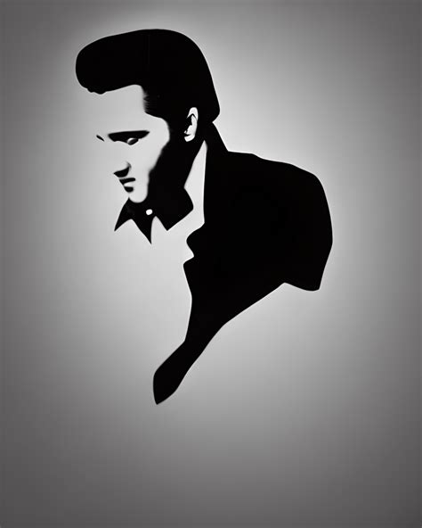 Elvis Presley Solid Black Silhouette · Creative Fabrica