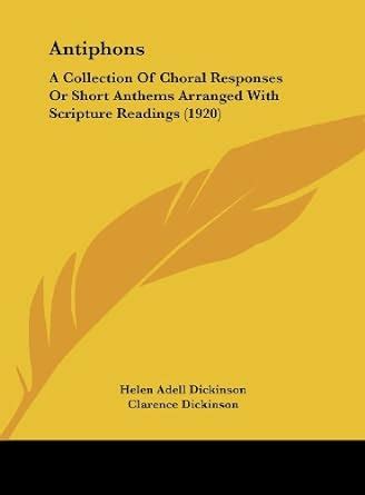 Buy Antiphons: A Collection of Choral Responses or Short Anthems ...