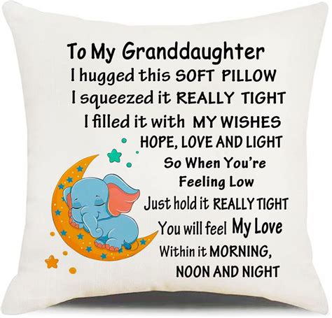 Hardeson Fundas de almohada con texto en inglés «To My Granddaughter ...