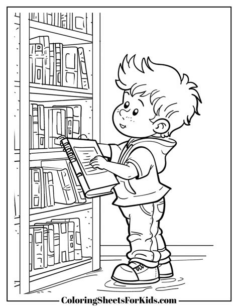Librarian Coloring Pages (Free PDF Printables) - Coloring Sheets For Kids