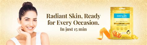 Buy Everyuth Naturals Golden Glow 24K Gold Sheet Mask Pack of 3 Online ...