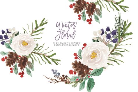Winter Flower Paintings