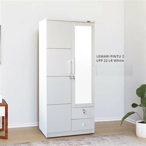 Jual lemari pakaian 2 pintu warna putih romaro LPP 22 lr - Kab ...