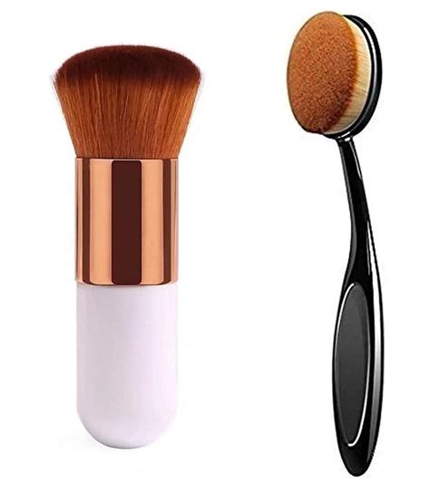 Sloane Synthetic and smooth hair Professional and Oval Foundation Brush ...