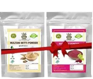 Geeteshwari 100% Natural Combo Pack With Multani Mitti Powder And ...