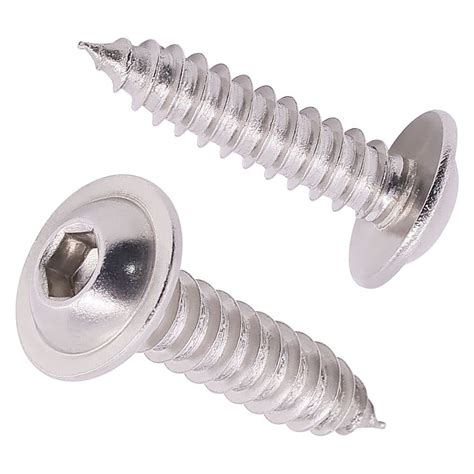 M4 x 16mm (80 pcs) Flanged Button Head Socket Cap Sheet Metal Screws ...