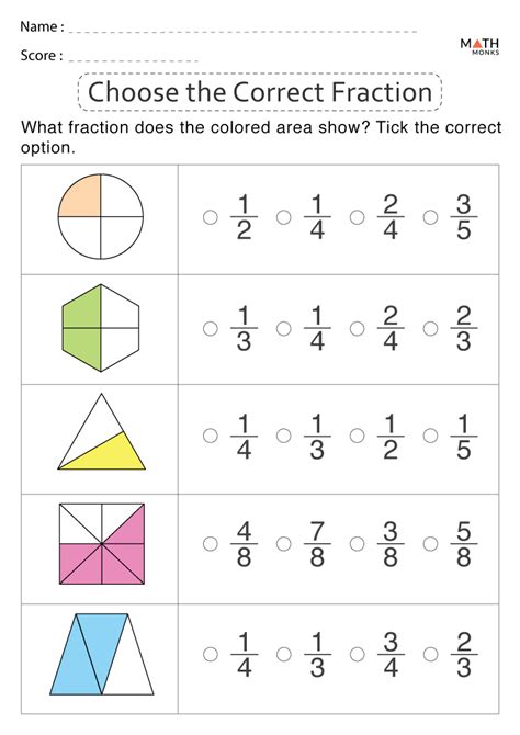 Image result for Fractions Form 1 Worksheet
