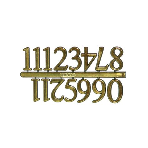 1"H Gold Arabic Numerals, Set of 1-12 | Klockit